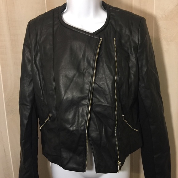 zara pleather jacket